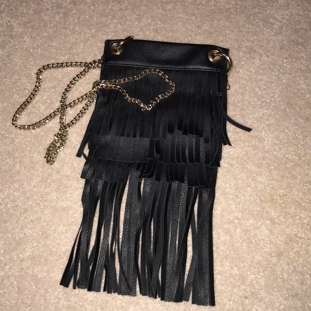 Black Fringe Bag